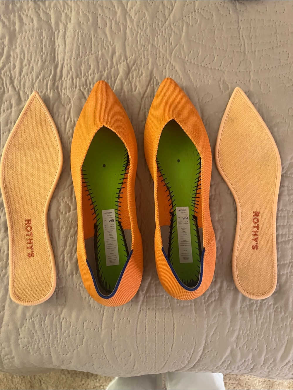 Rothy's Tangerine Flat - Women's Size 9 - Picture 3 of 4